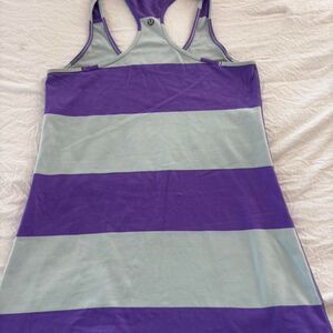 LULULEMON Vintage Striped Blue Purple Women's Activewear Sz 6 Racerback Tank Top